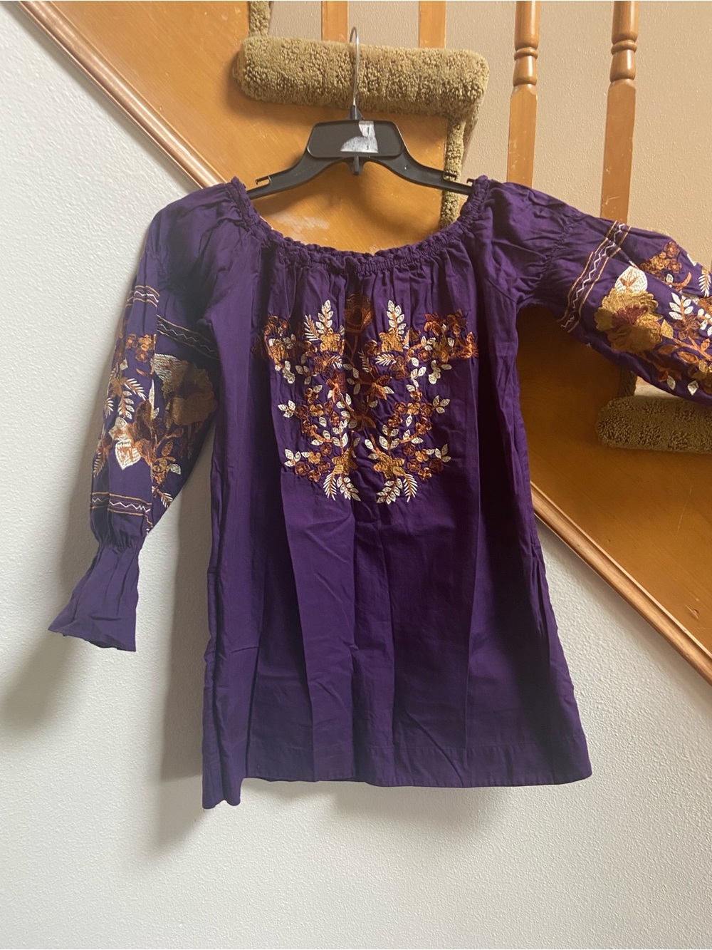 Free People Purple Fleur Du Jour Mini Dress Off Shoulder worn once women size S